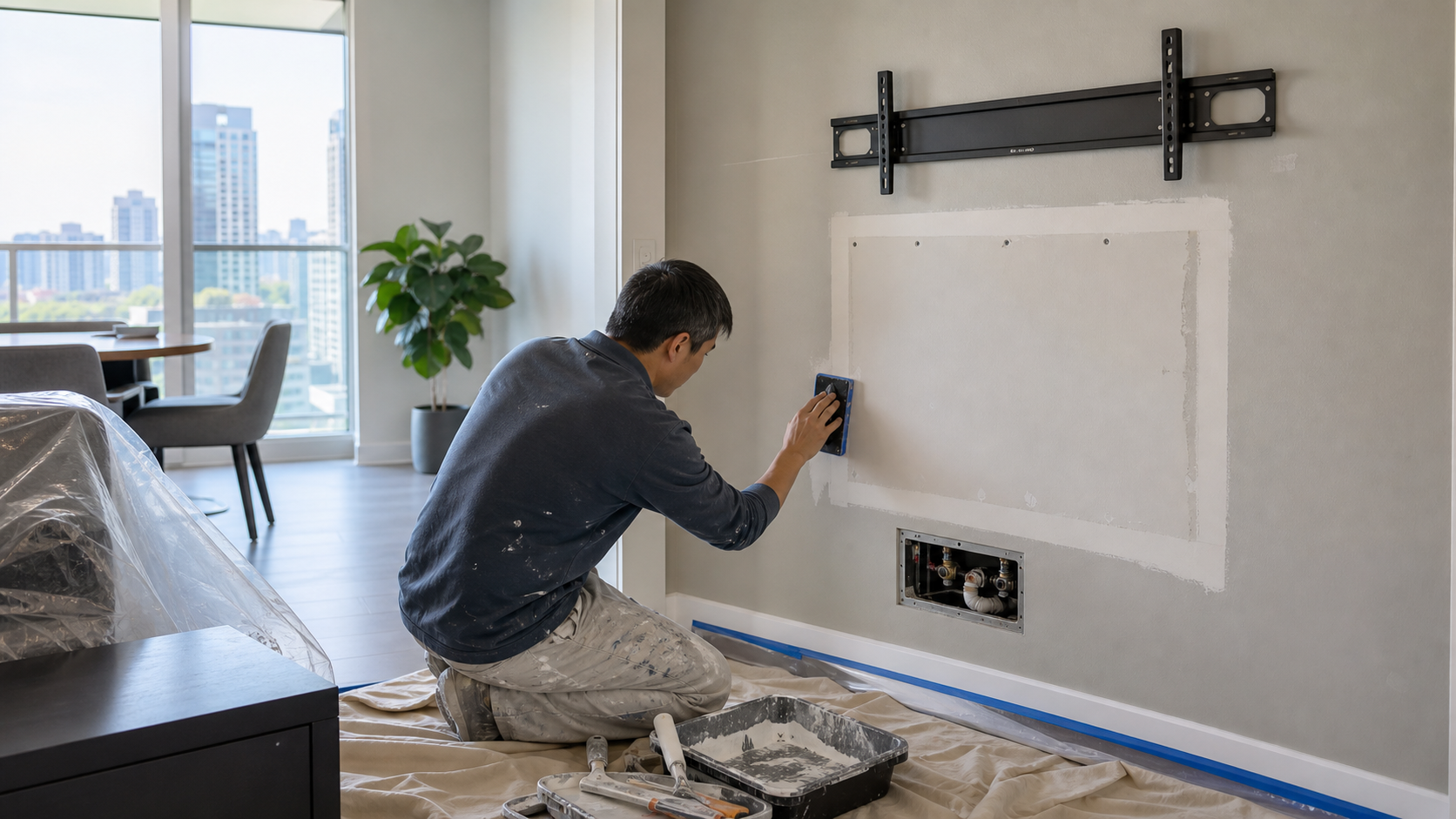Condo Drywall Repair in Mississauga: Square One, Port Credit, Erin Mills & High-Rise Repairs