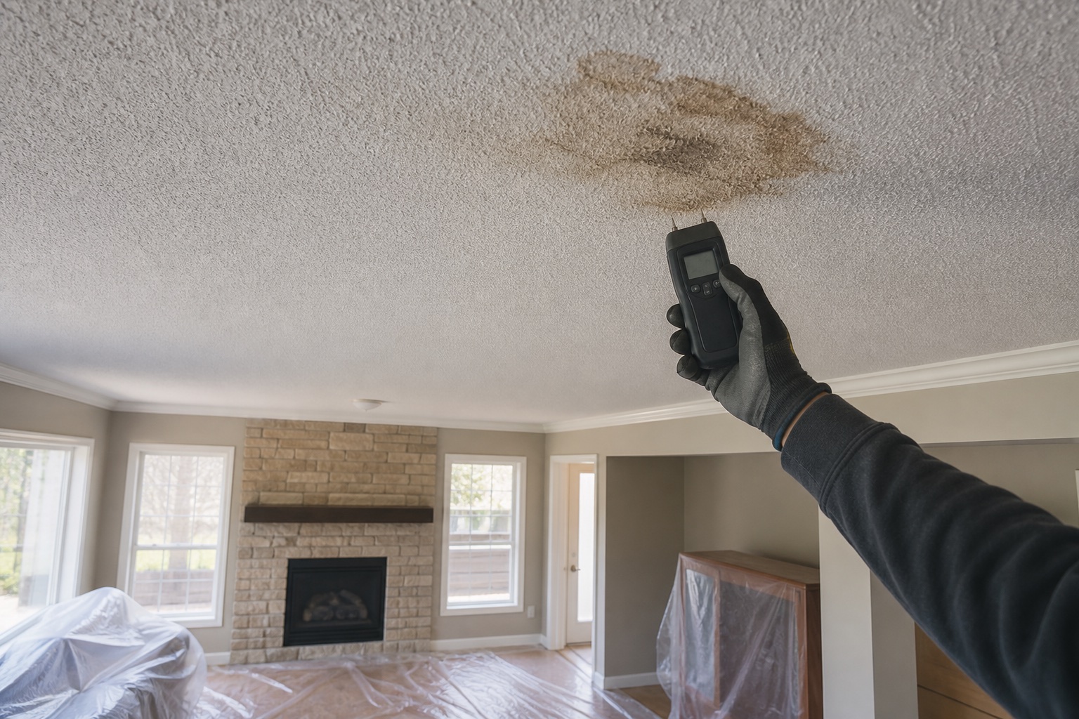 Water-Damaged Popcorn Ceiling: Repair, Remove or Replace?