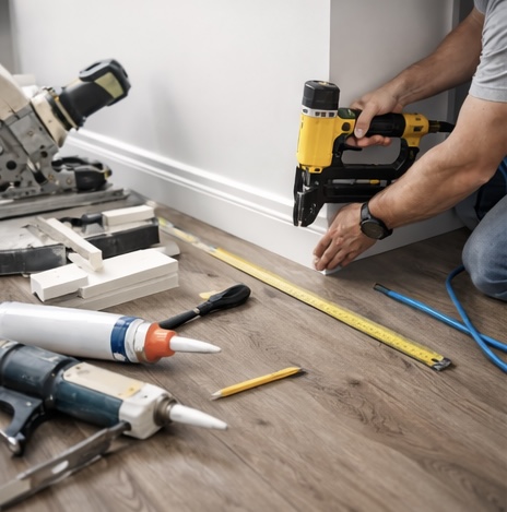 Finished baseboard installation in Oakville