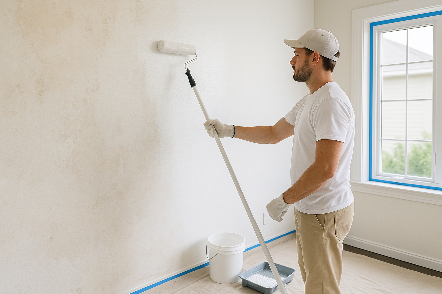 Wallpaper removal project 2 β adhesive wash and skim-coat