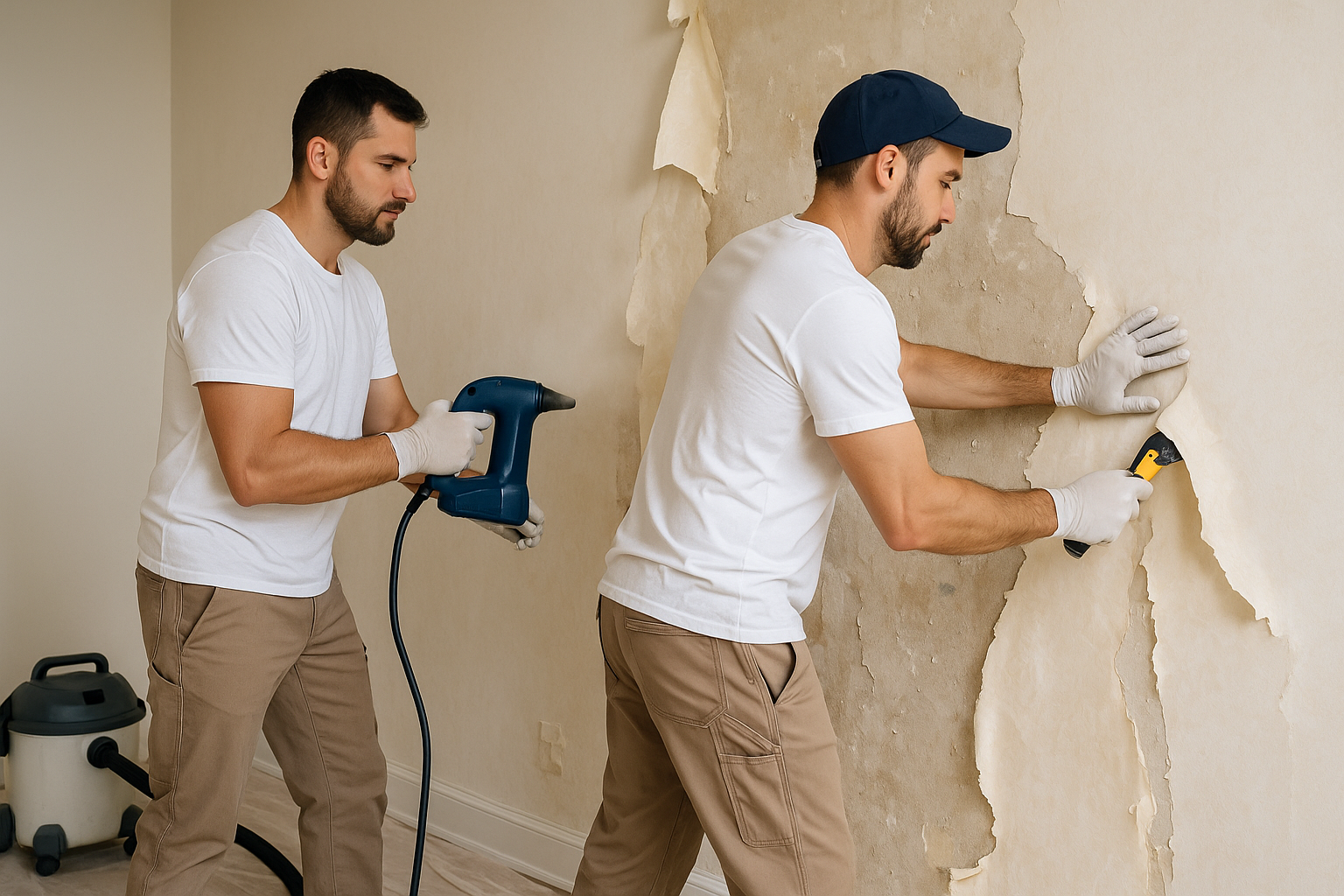 Wallpaper removal project 3 β adhesive wash and skim-coat